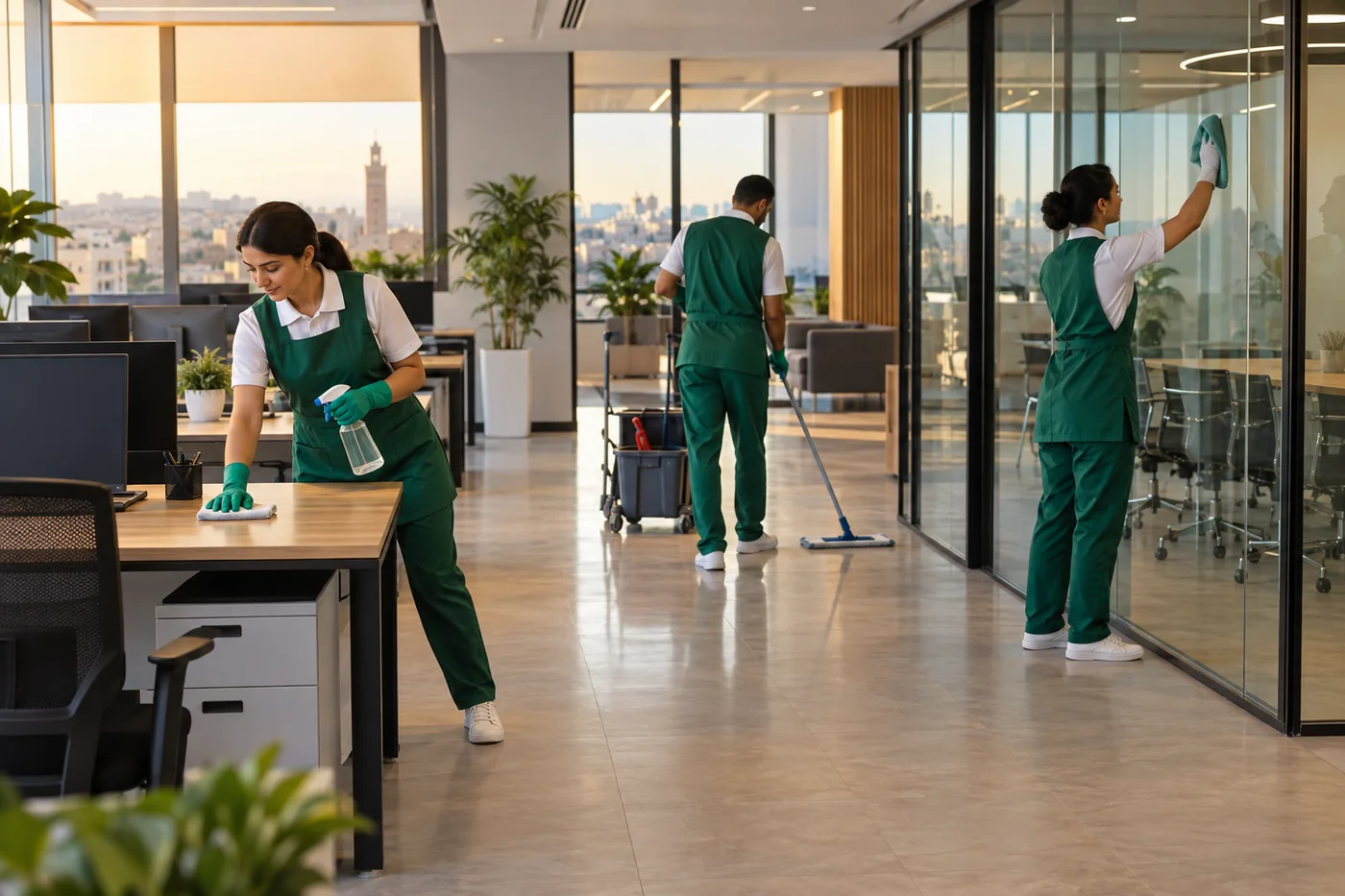 Nettoyage de bureaux par Moroccan Maids au Maroc